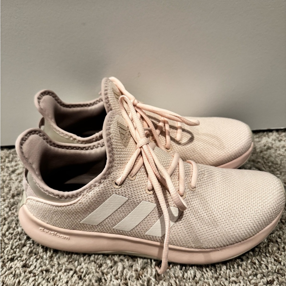 Adidas Light Pink and White Running Shoes